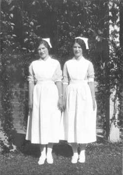The Herrold Twins - Charlotte (Davis) and Catherine (Troeh) 1931 Graduation from St. Vincent's School of Nursing