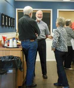 Visiting with Dr. Moulton