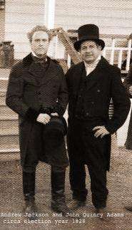 Charlie (right) as John Quincy Adams