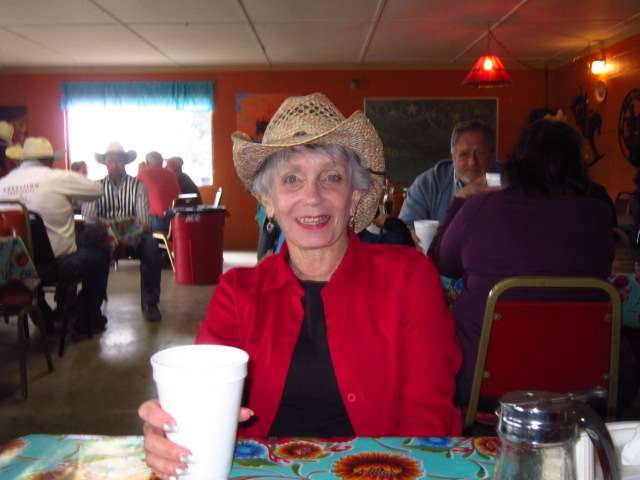 Cowgirl with Cowboy-sized Coffee