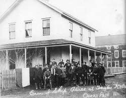 Crew of the Shipwrecked Alice at the Taylor Hotel, 1909