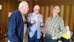 At Intermission - Dave Aase and Kim Patten with Singer Dobby Wiegardt