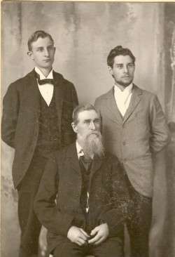 R.H. Espy with Sons Edwin and Harry, 1897Ed and Harry with R.H. 1897
