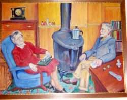 Helen and Harry Espy, 1947 Painting by Hilda Cole Espy