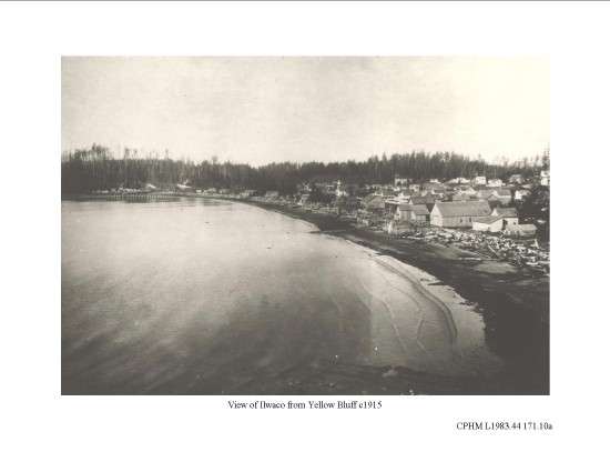 Ilwaco as seen from Yellow Bluff, 1915