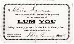 Invitation to Lum You's Hanging