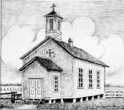 Methodist Church drawing by Fitzpatrick