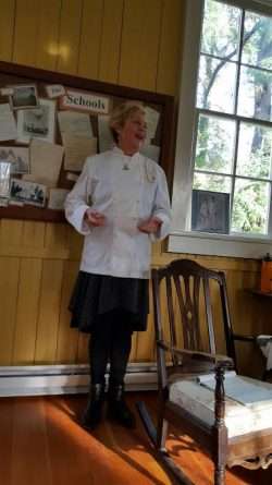 Nanci Main at the Oysterville Schoolhouse