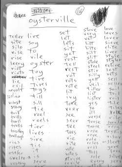 Oysterville Words, Page One