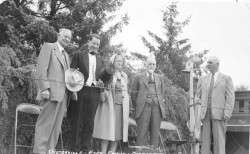 Will Espym Cecil Espy, Dora Espy Wilson, Harry Espy, Charles Nelson at the 1954 Oysterville Centennial