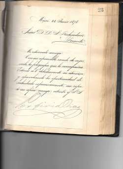 Signed: Porfirio Diaz