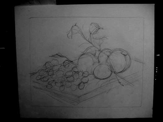 Sketch for Fake Fruit Painting by CMH-IV