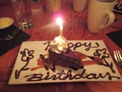 Chocolate Dessert and a Wishing Candle!