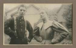 Family Storytellers - Harry and Dora Espy, 1896Papa and Aunt Dora circa 1896