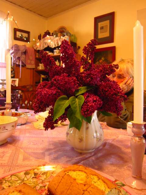 Dinner Table Lilacs