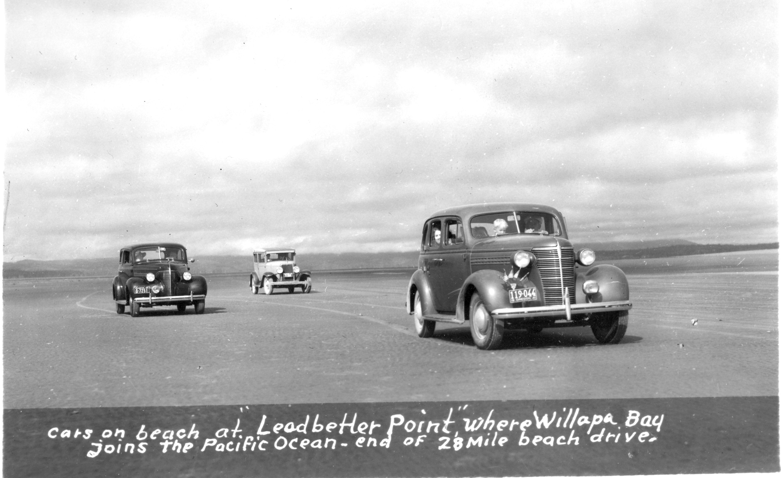 Cars on beach at Leadbetter Point