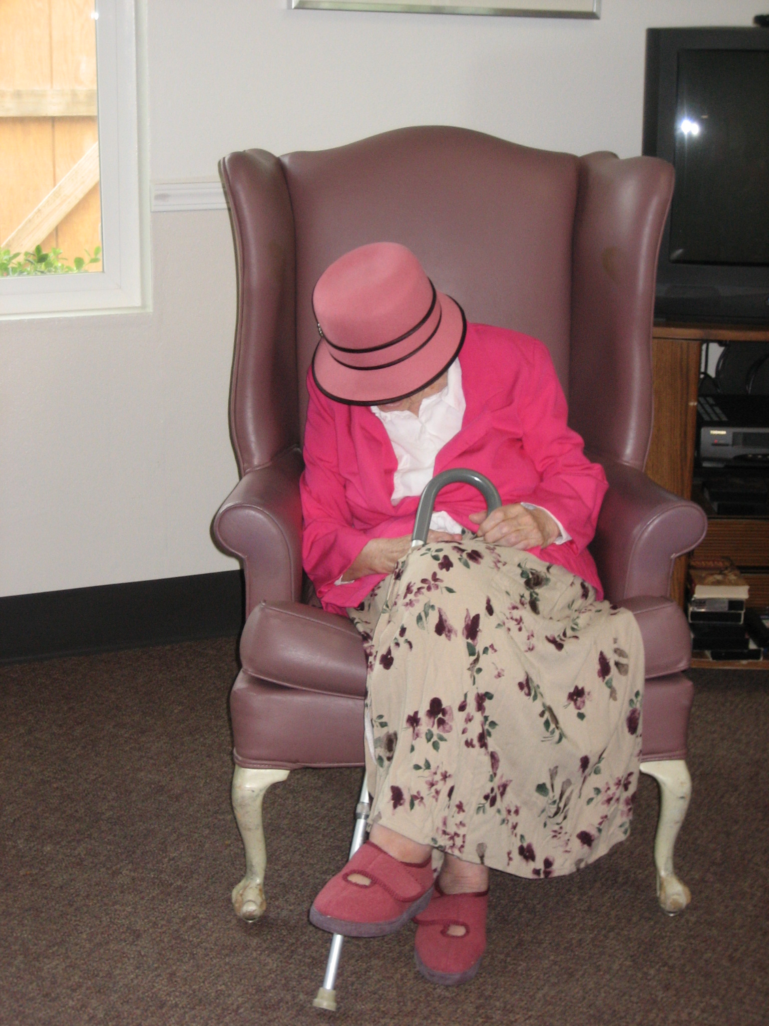 Sleeping Mom With Hat June 2006